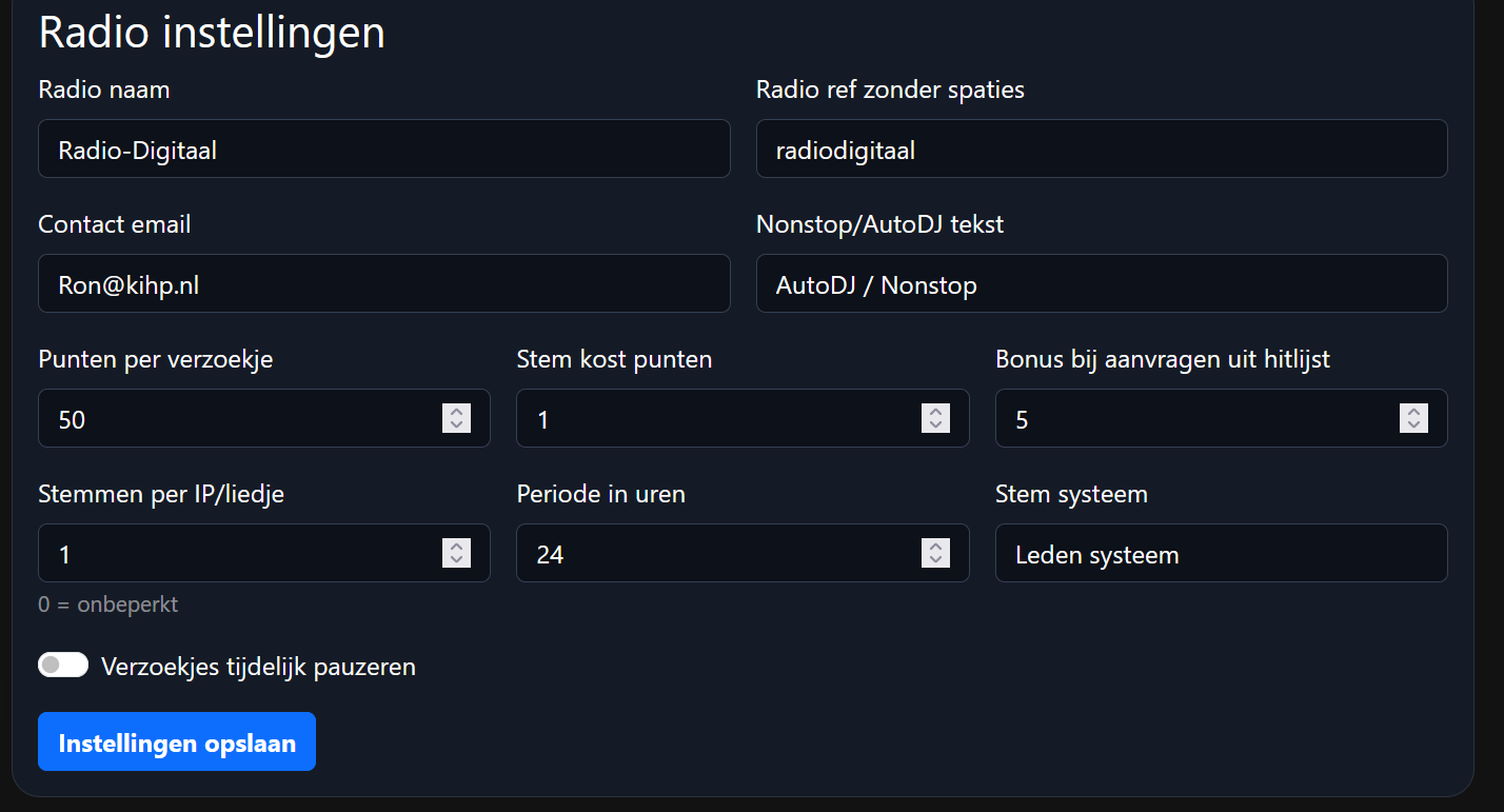 DJ & Verzoekjes systeem